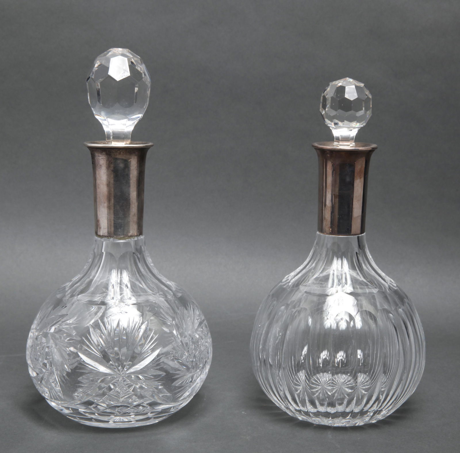 German Sterling Silver & Crystal Decanters, 2 (1 of 5)