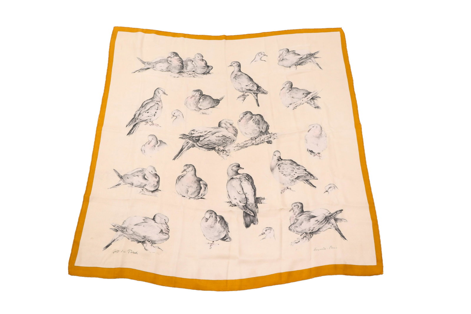 Hermes "Birds" Silk Scarf (1 of 5)