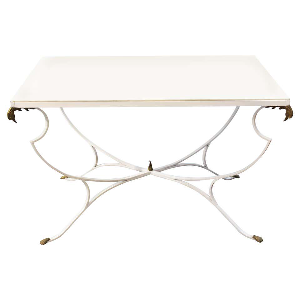 Hollywood Regency Dining Table w Brass Duck Heads (1 of 7)