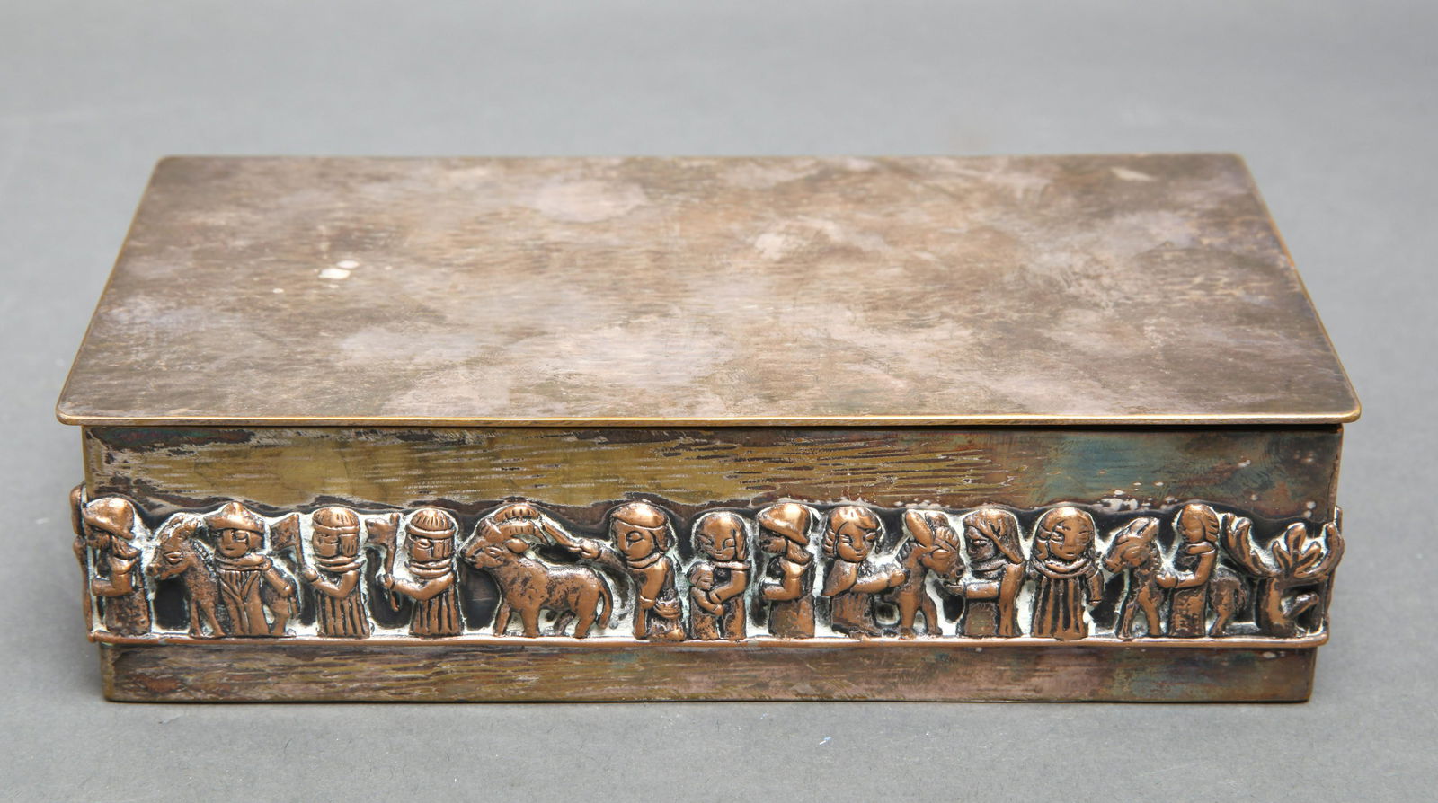 M. Tevan Hungarian Silver Plate Figural Fitted Box (1 of 5)