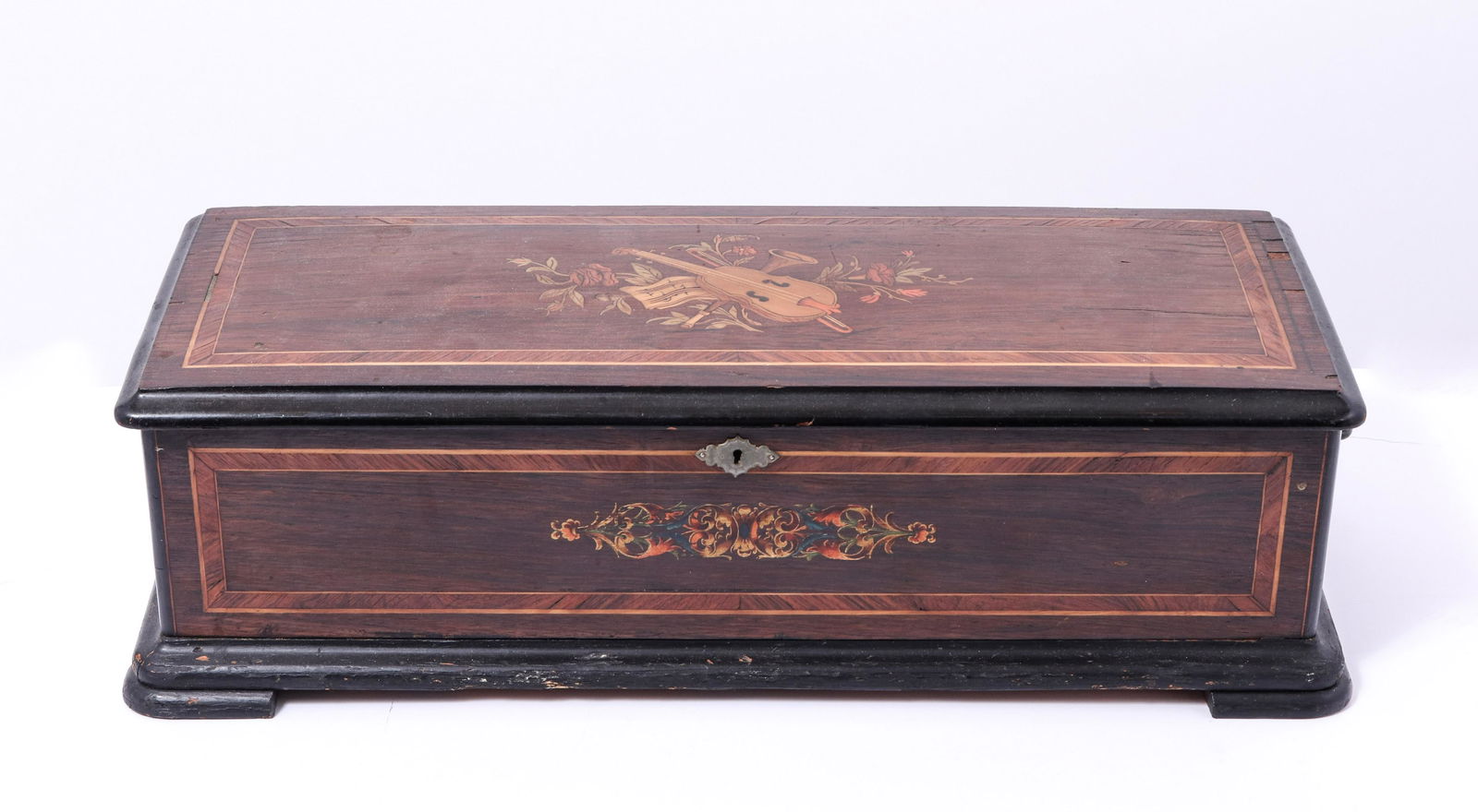 Swiss 'Eight Airs' Inlaid Walnut Music Box (1 of 11)