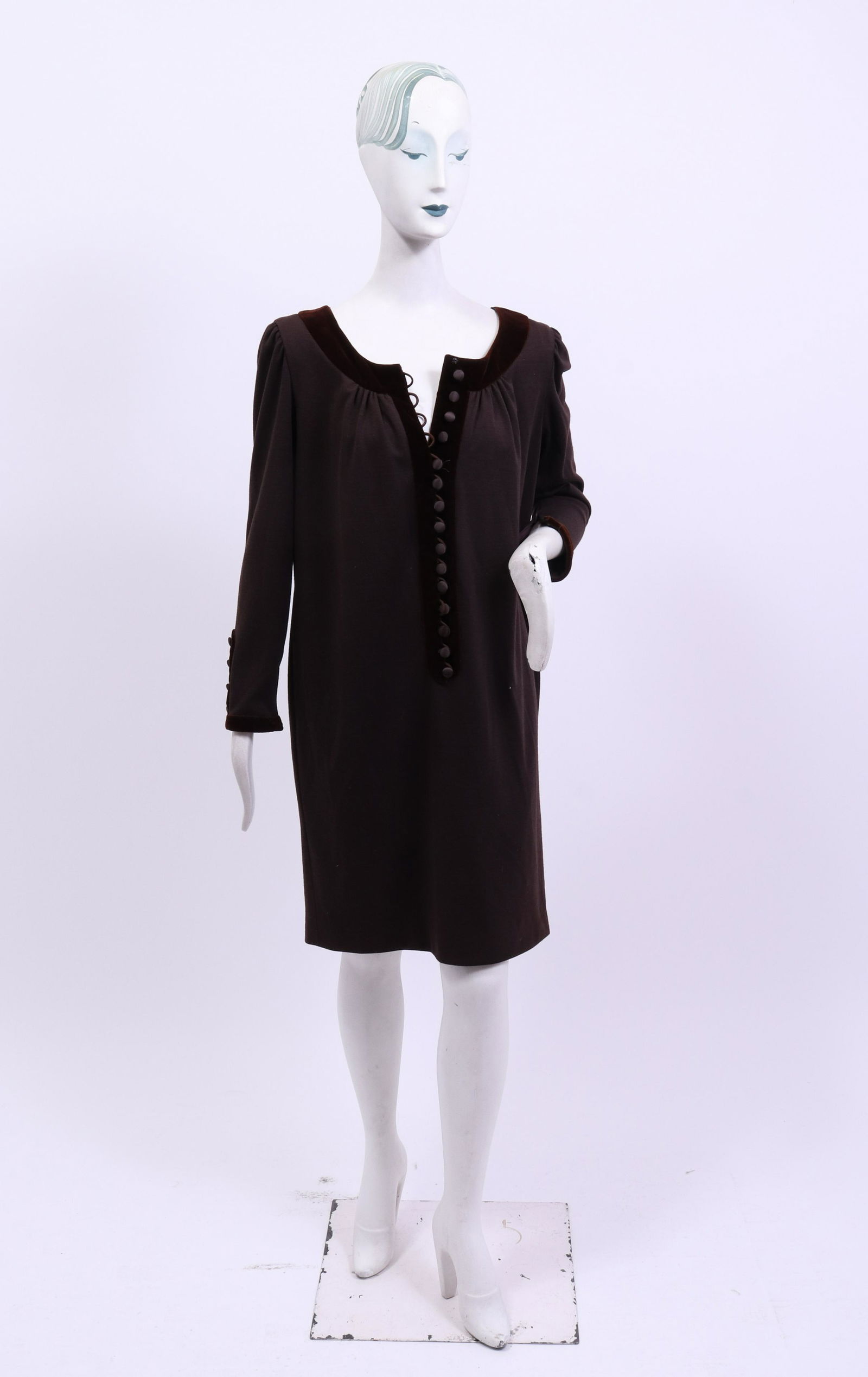 Oscar de la Renta Vintage Long-Sleeve Dress (1 of 5)
