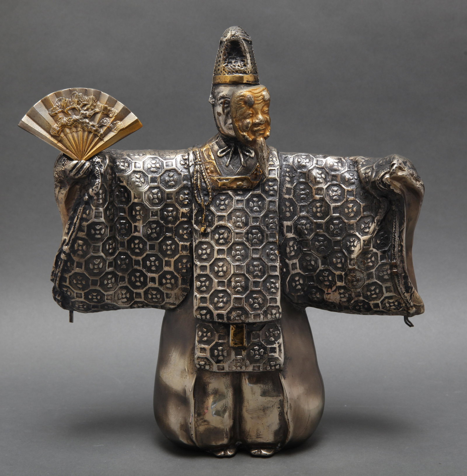 Japanese Metal Noh Theatrical Figure, Vintage (1 of 10)