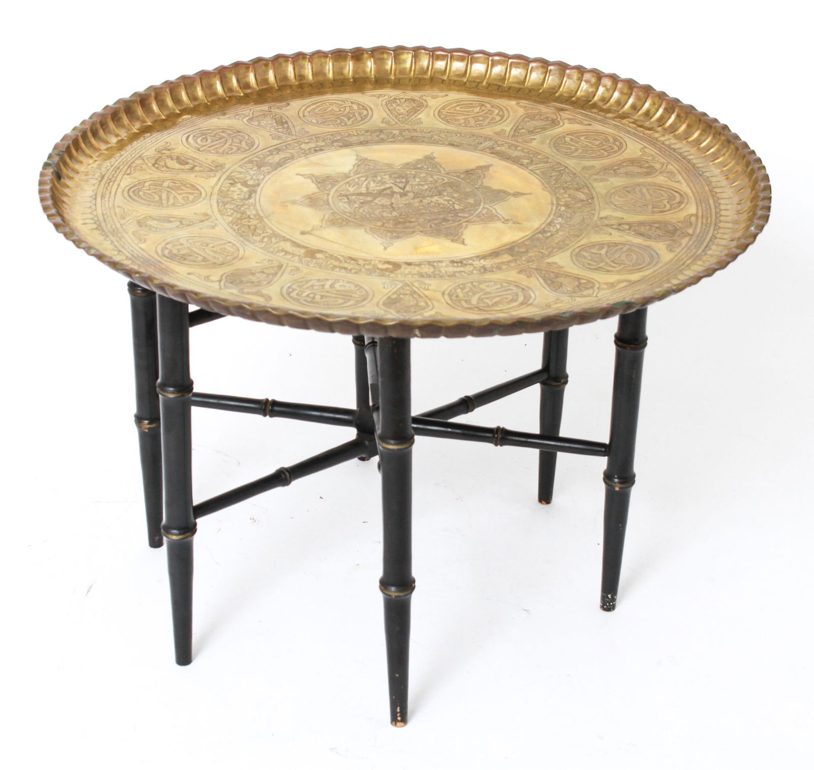 Round Brass Coffee Table Tray Turkish Round Brass Tray Charger Side