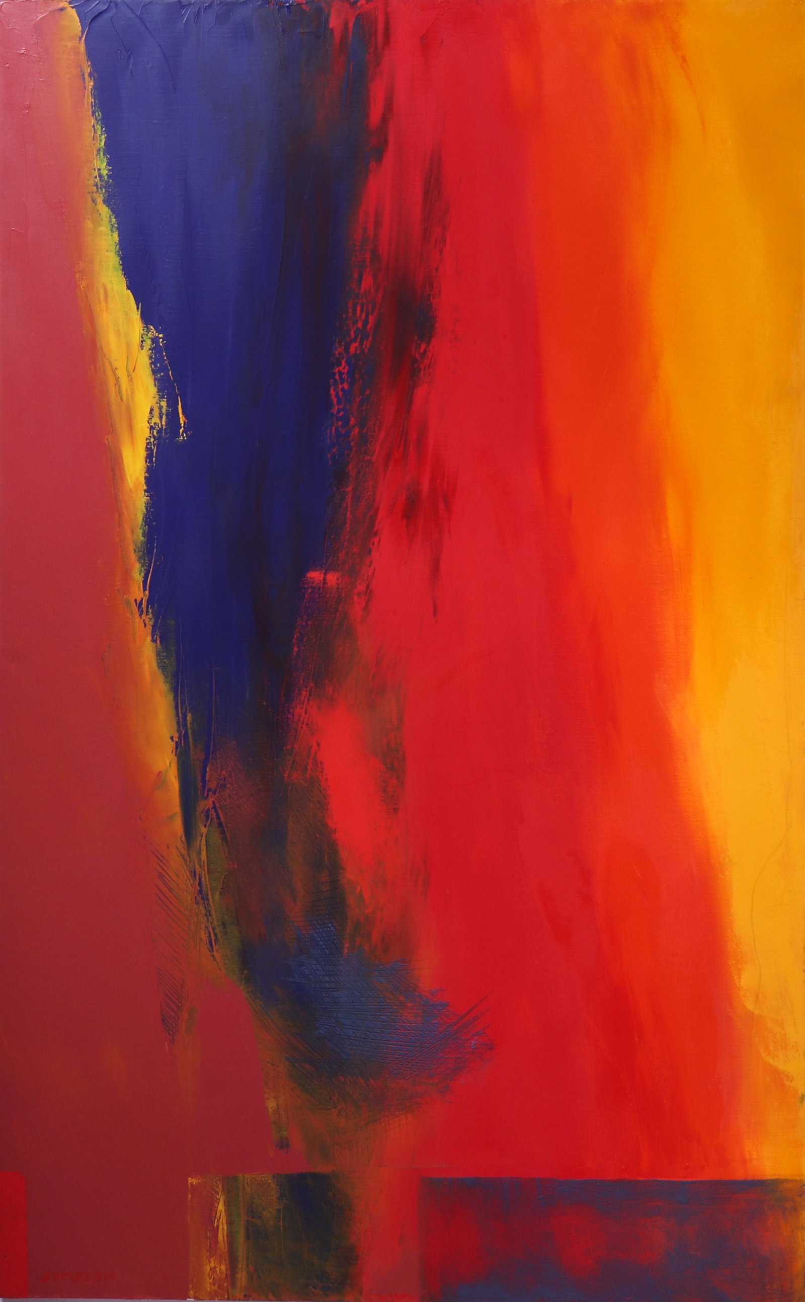 Jean R. Sampson "Intrusion" Oil On Canvas (1 of 8)