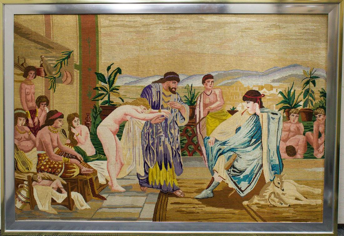 Antique Classical Needlepoint Tapestry (1 of 1)