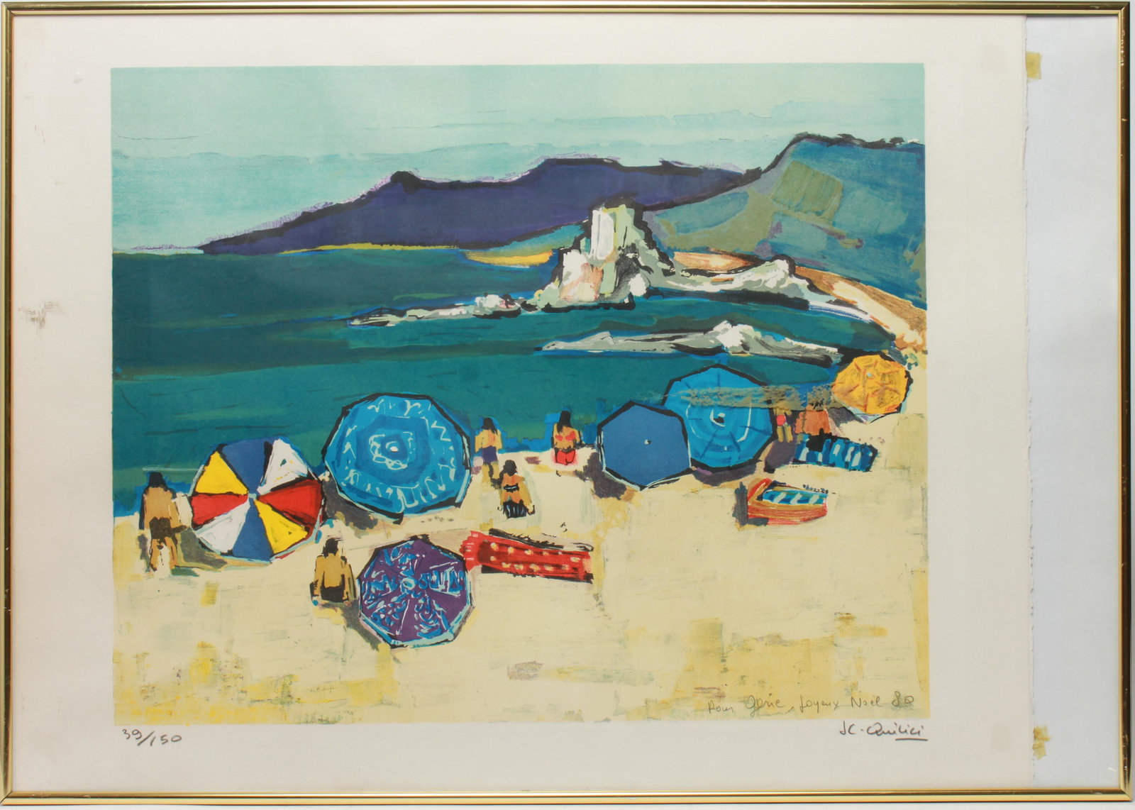 Jean-Claude Quilici "Beach Scene" Lithograph (1 of 6)
