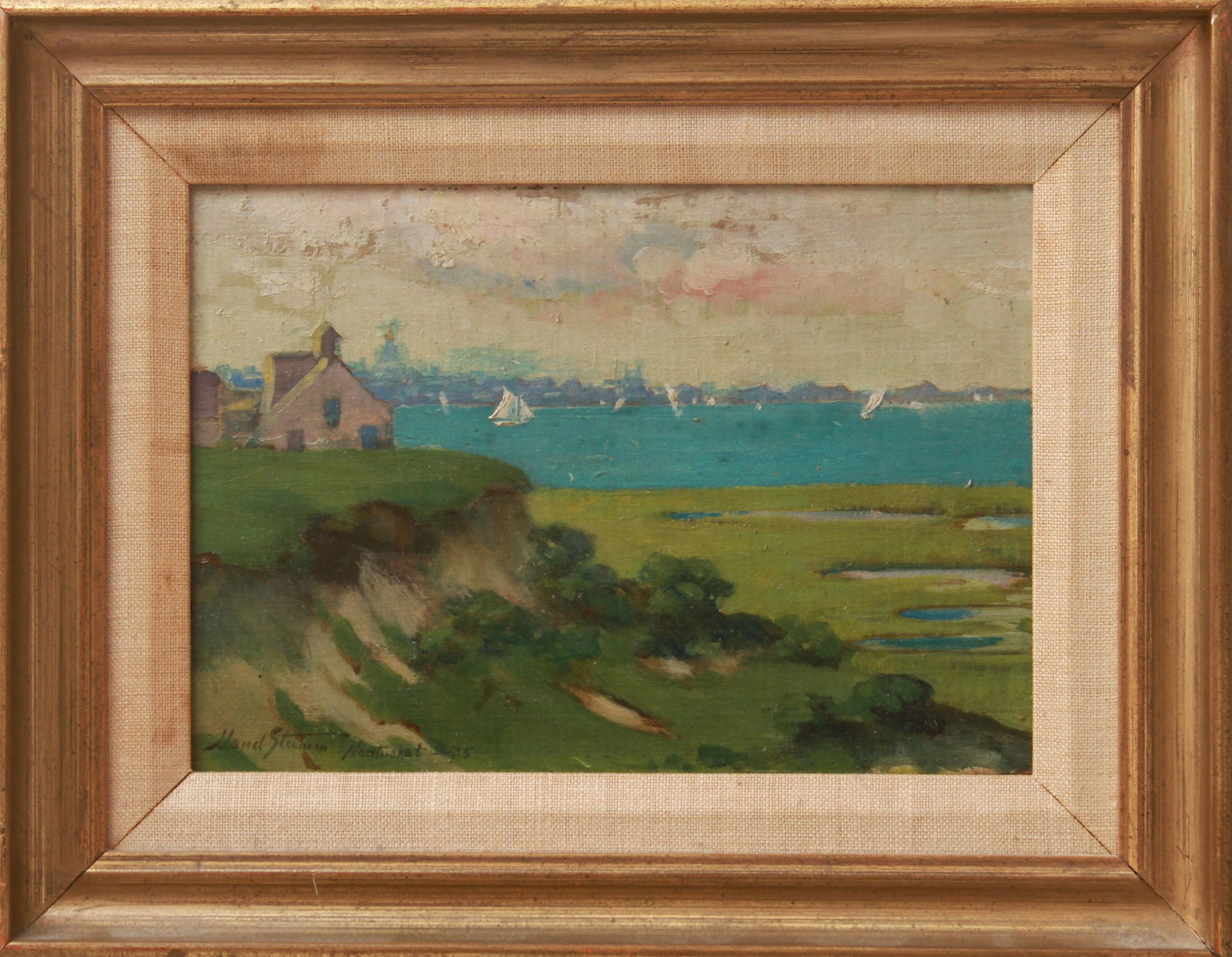 Maud Stumm "Nantucket" Oil on Board 1925 (1 of 4)