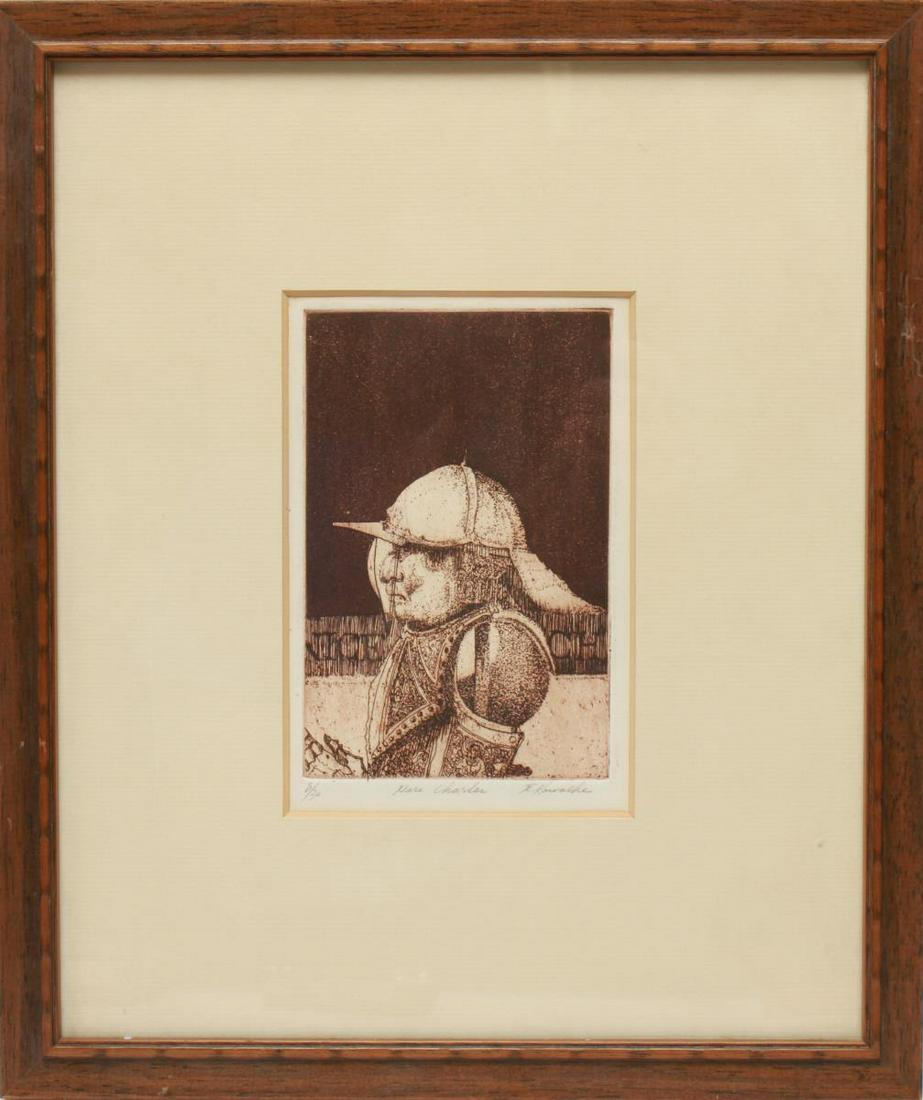 Ron Kowalke,"Nice Charles," Etching Aquatint (1 of 4)