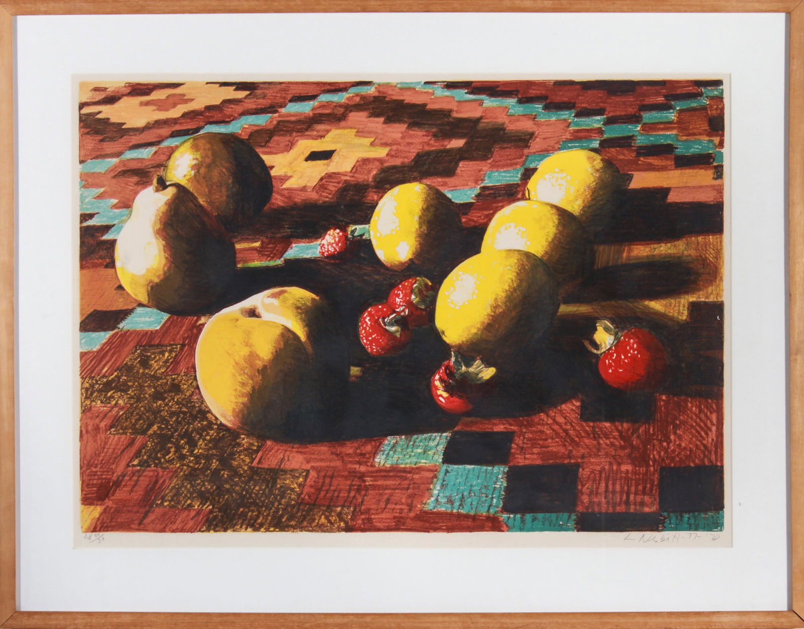 Lowell Nesbitt "Fruit on a Kilim Rug" Lithograph (1 of 6)
