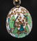 Russian Manner Enameled Silver Egg Pendant - 2