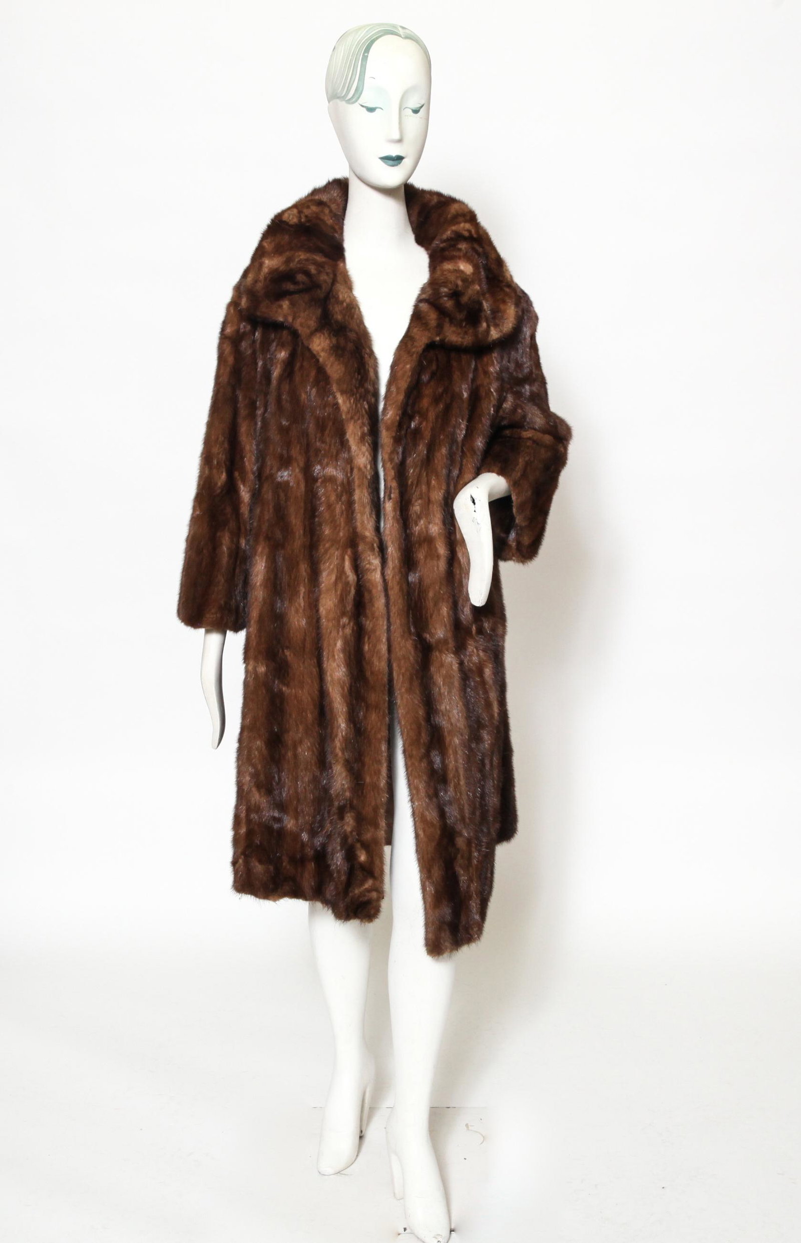Long Brown Mink Coat (1 of 5)