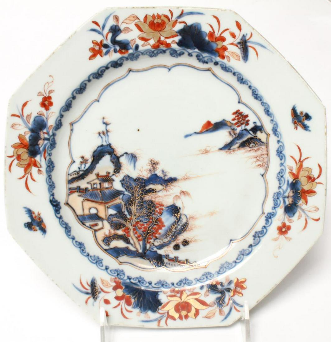 Japanese Imari Octagonal Porcelain Plate, Antique (1 of 5)