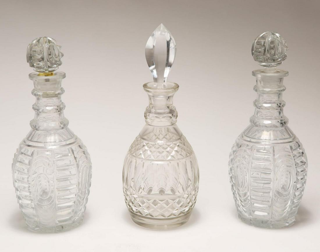 Cut Lead Crystal Decanters, Group of 3 (1 of 12)
