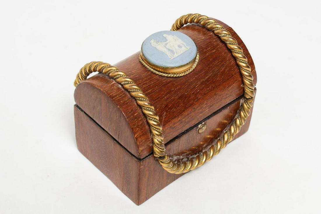 Wedgwood Blue Jasperware Mounted Box (1 of 4)