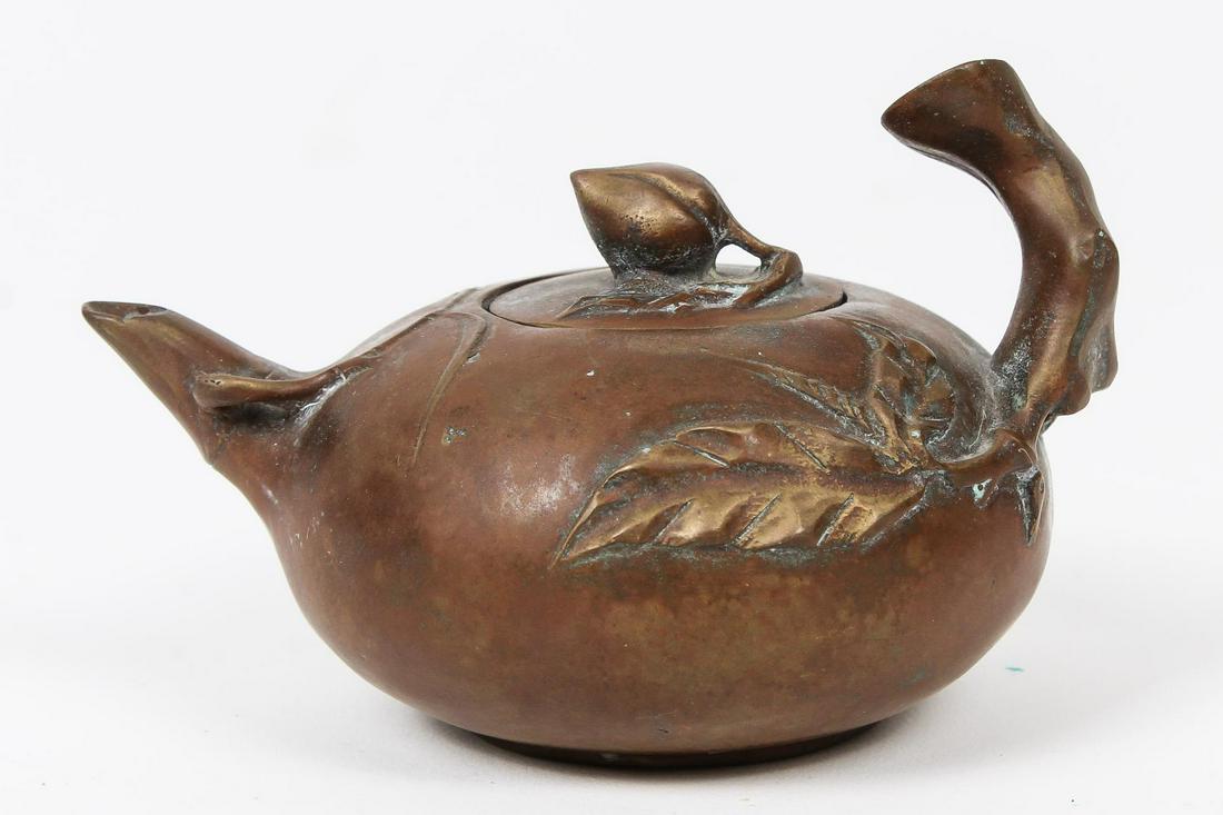 Chinese Yixing Manner Brass Teapot (1 of 8)
