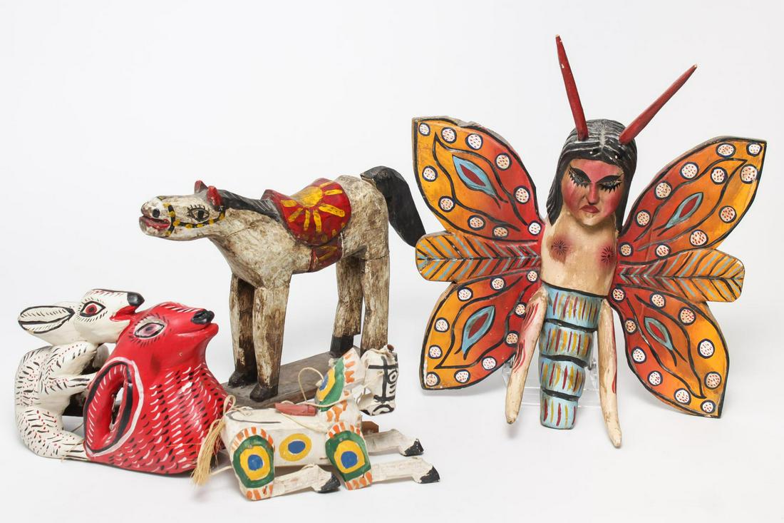 Mexican & South American Carved Wood Figures, 6 (1 of 1)