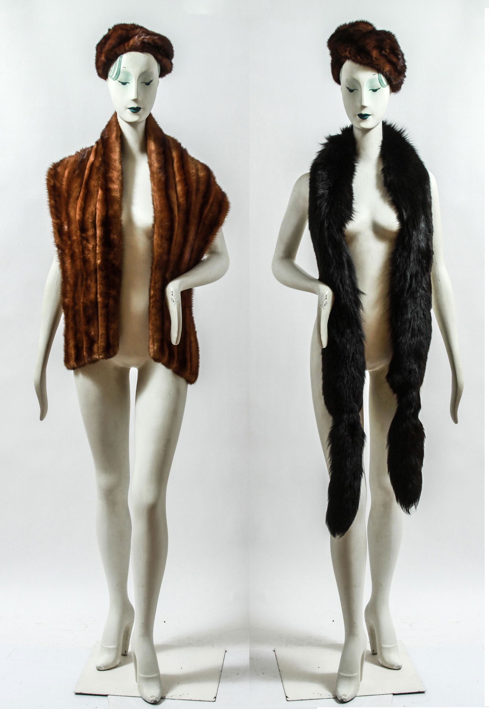 Ladies' Fur Accessories, Collars and Hats, 4 Pcs. (1 of 6)