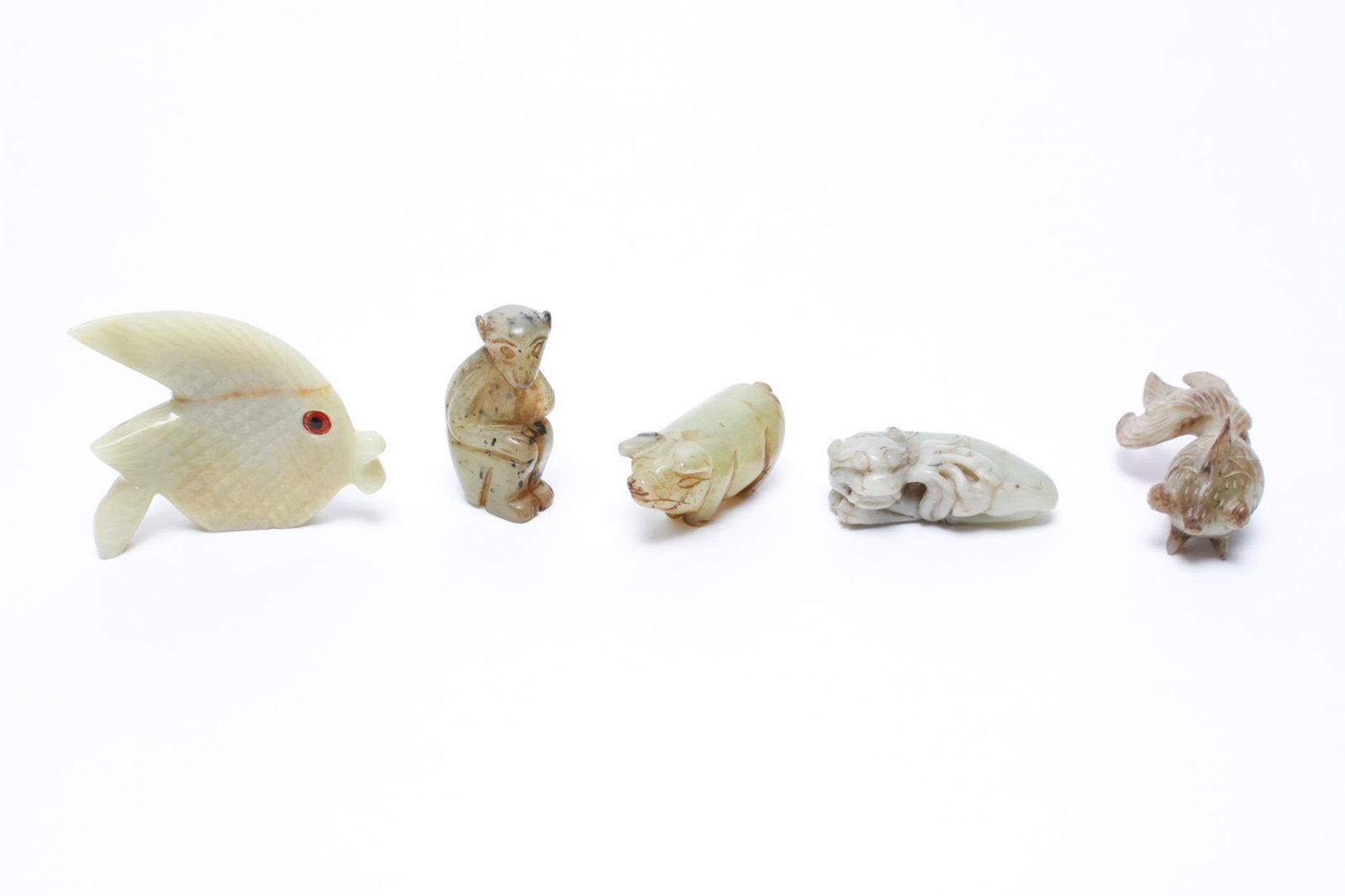 Chinese Carved Stone Fish & Animal Figures, 5 (1 of 8)