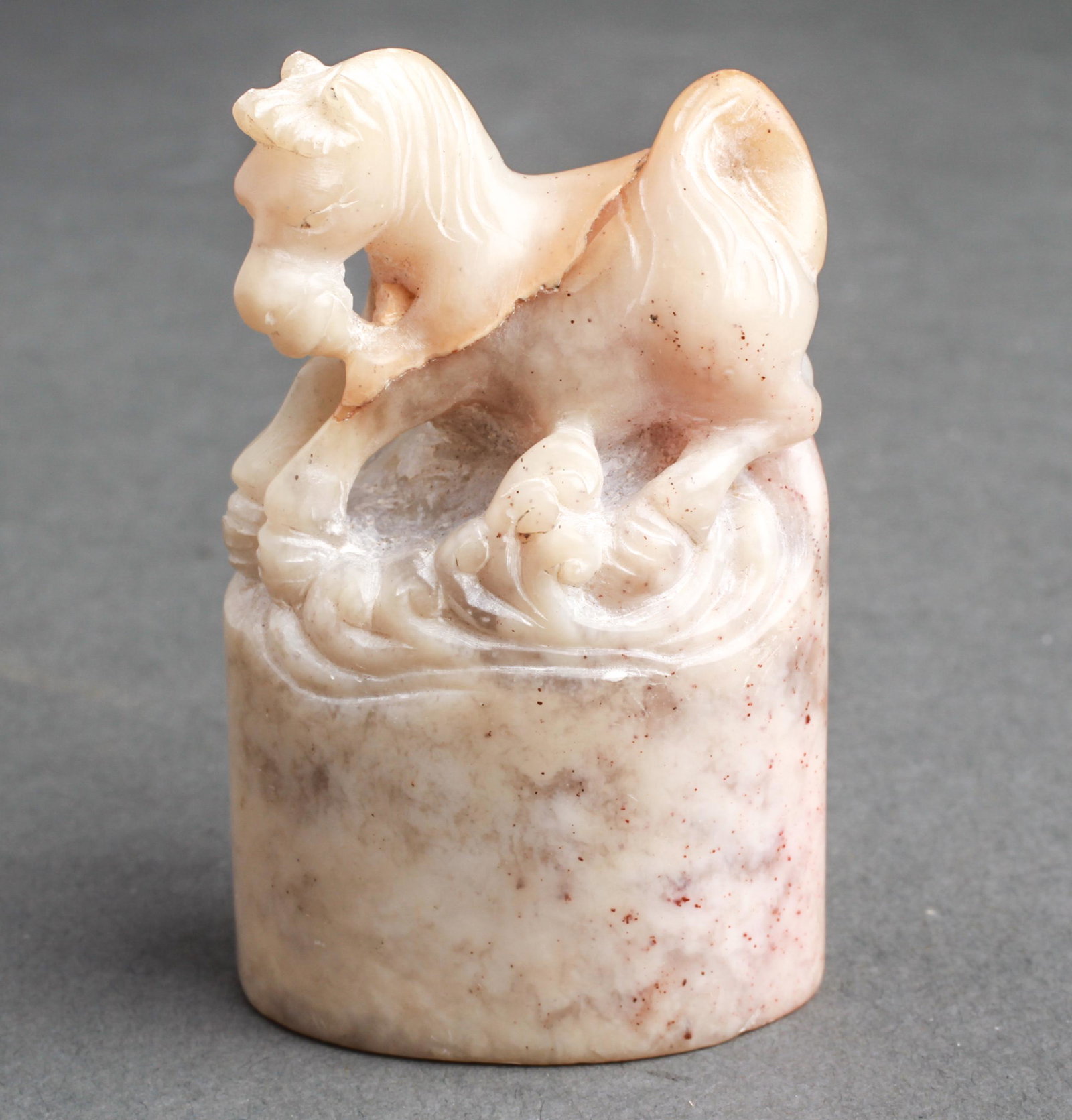 Chinese Carved Hardstone Horse Seal Chop (1 of 6)