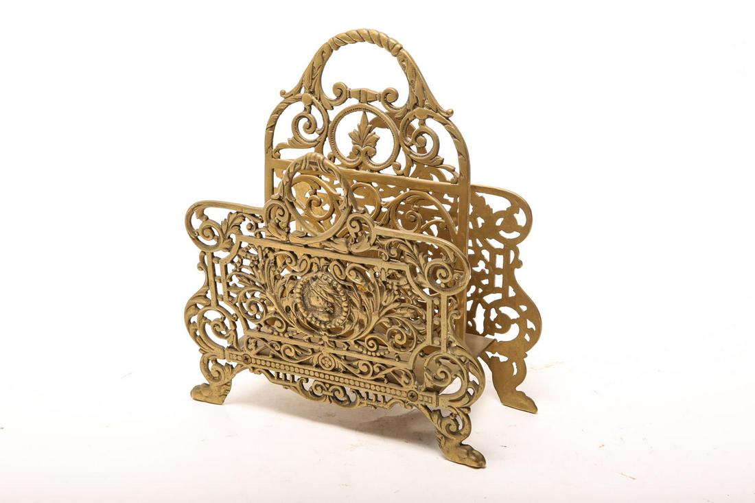 English Victorian Brass Letter Holder (1 of 4)
