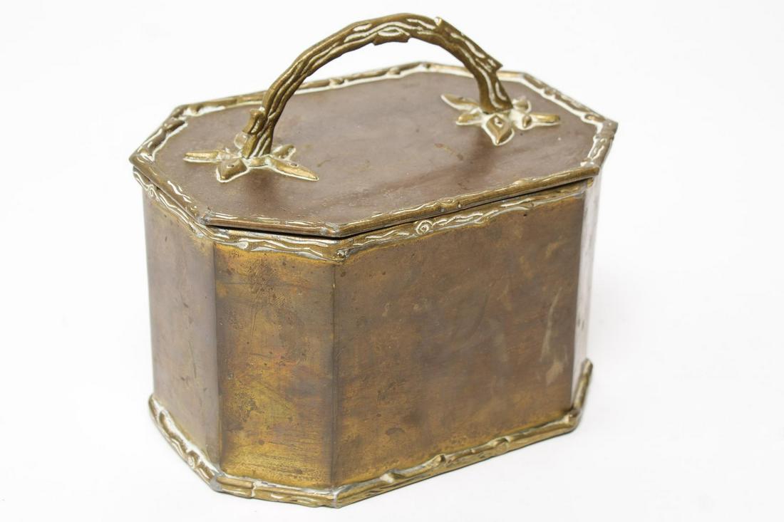 Gilt Brass Octagonal Trinket Box (1 of 3)