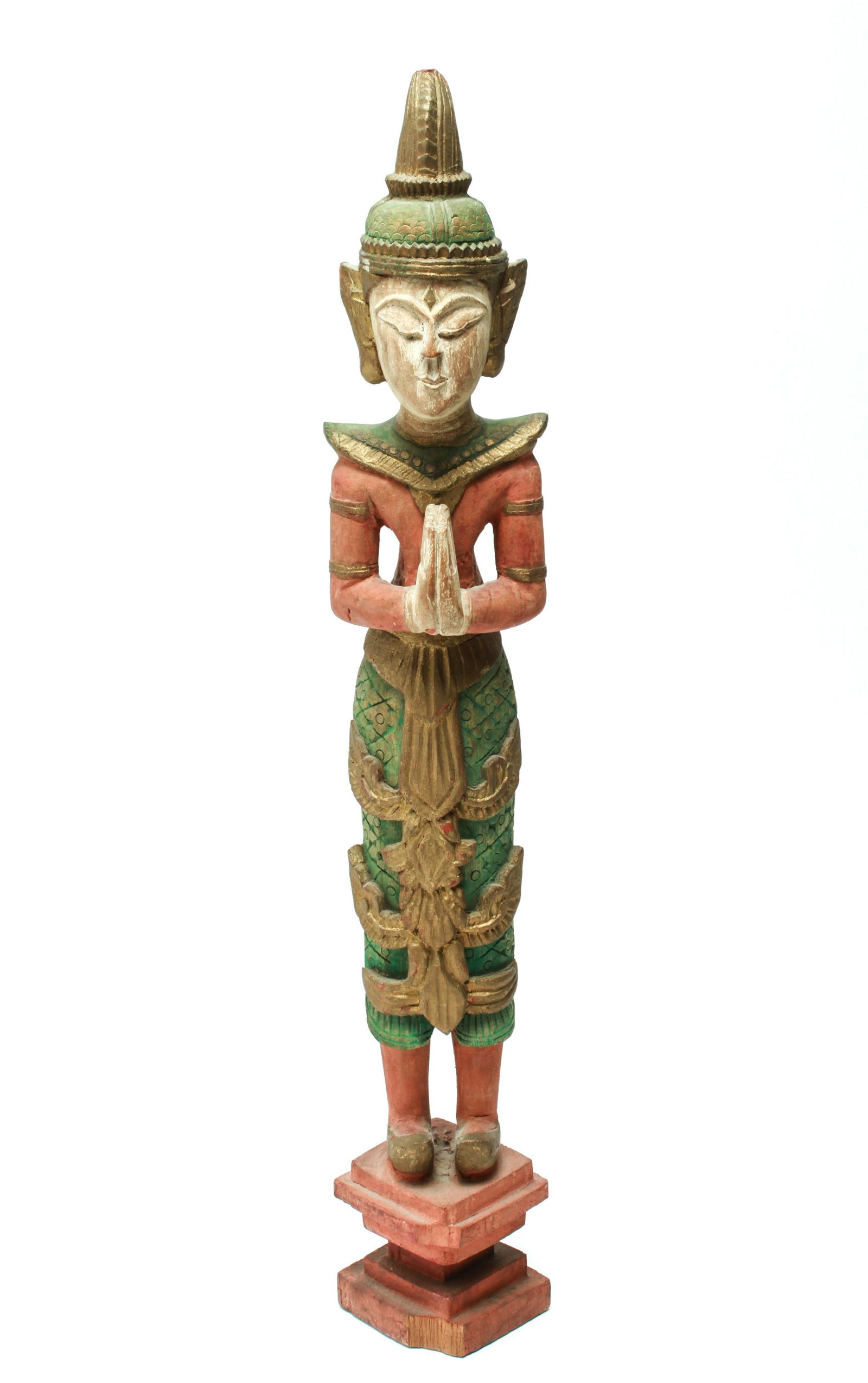 Balinese Polychrome Southeast Asian Wood Sculpture (1 of 6)