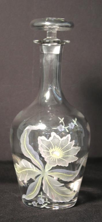 Floral Engraved Lead Crystal Decanter (1 of 4)