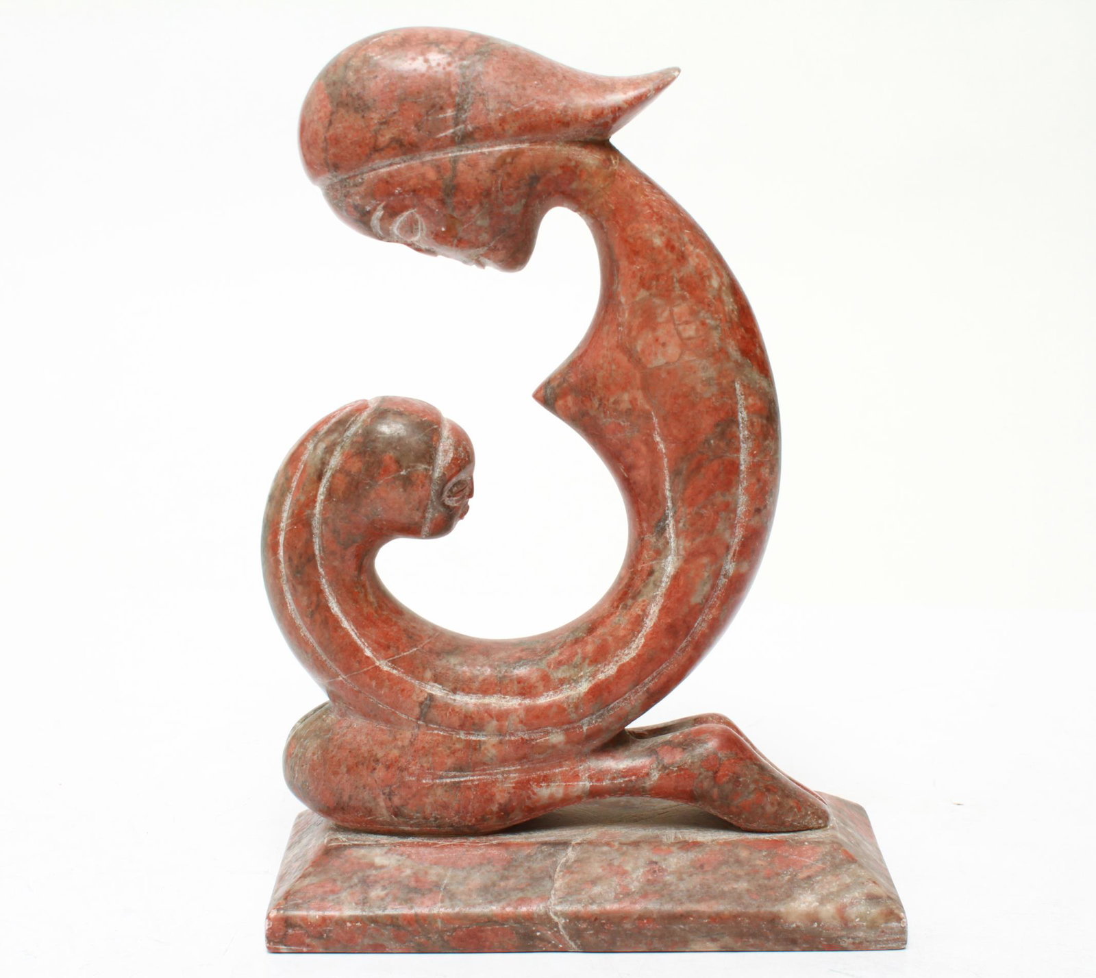 Hardstone Mother & Child Modern Abstract Sculpture (1 of 15)