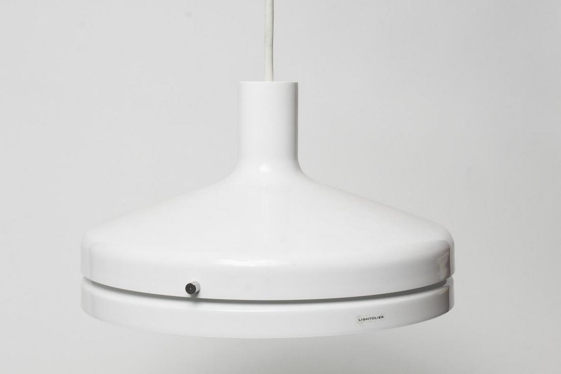 Lightolier White Pendant Hanging Lamp (1 of 3)
