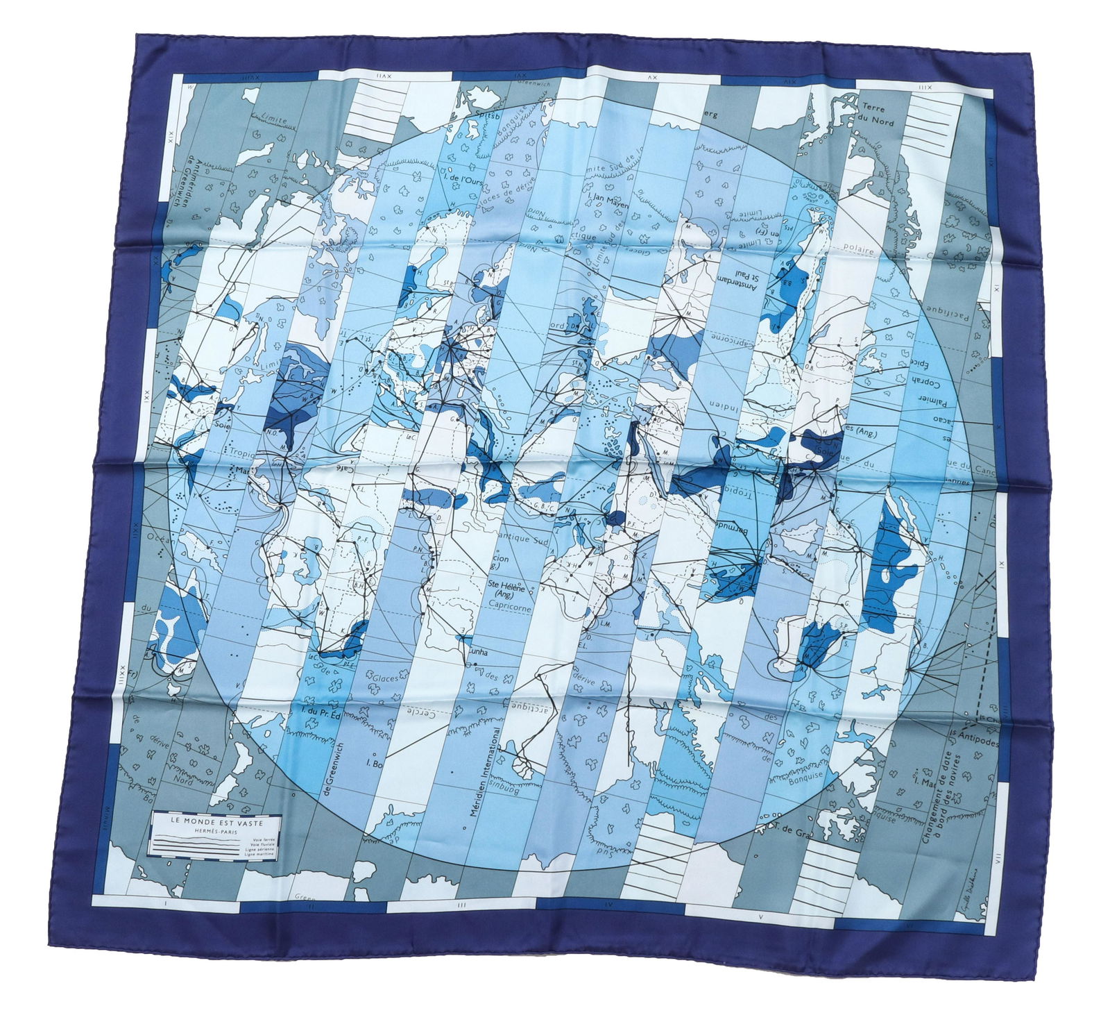 Hermes "Le Monde est Vaste" Silk Scarf (1 of 5)