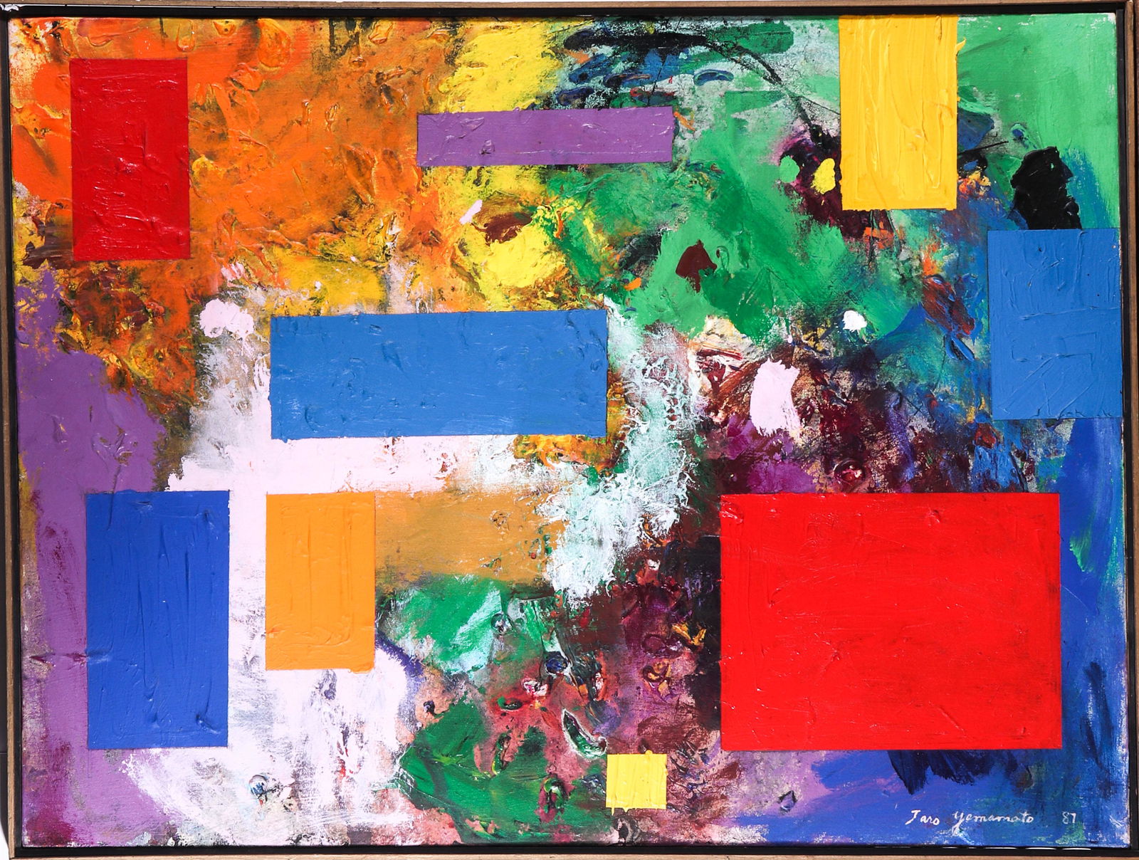 Taro Yamamoto Abstract Modern Oil on Canvas (1 of 7)