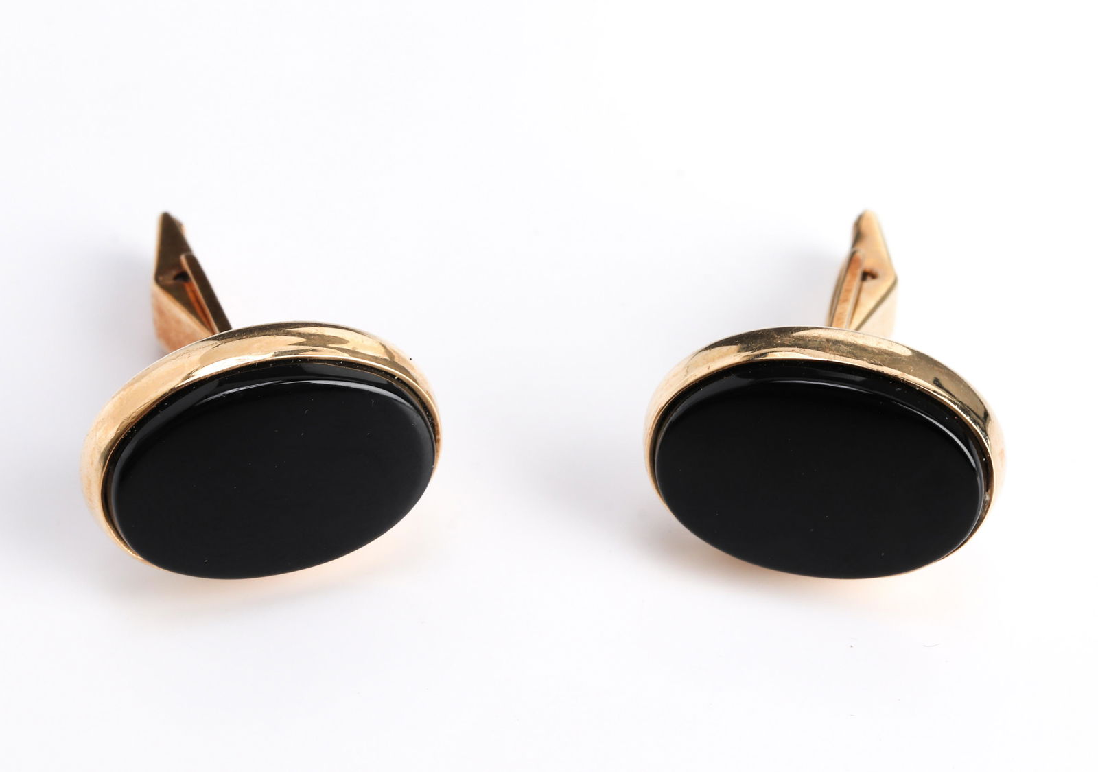 Vintage 14K Yellow Gold & Onyx Cufflinks (1 of 2)