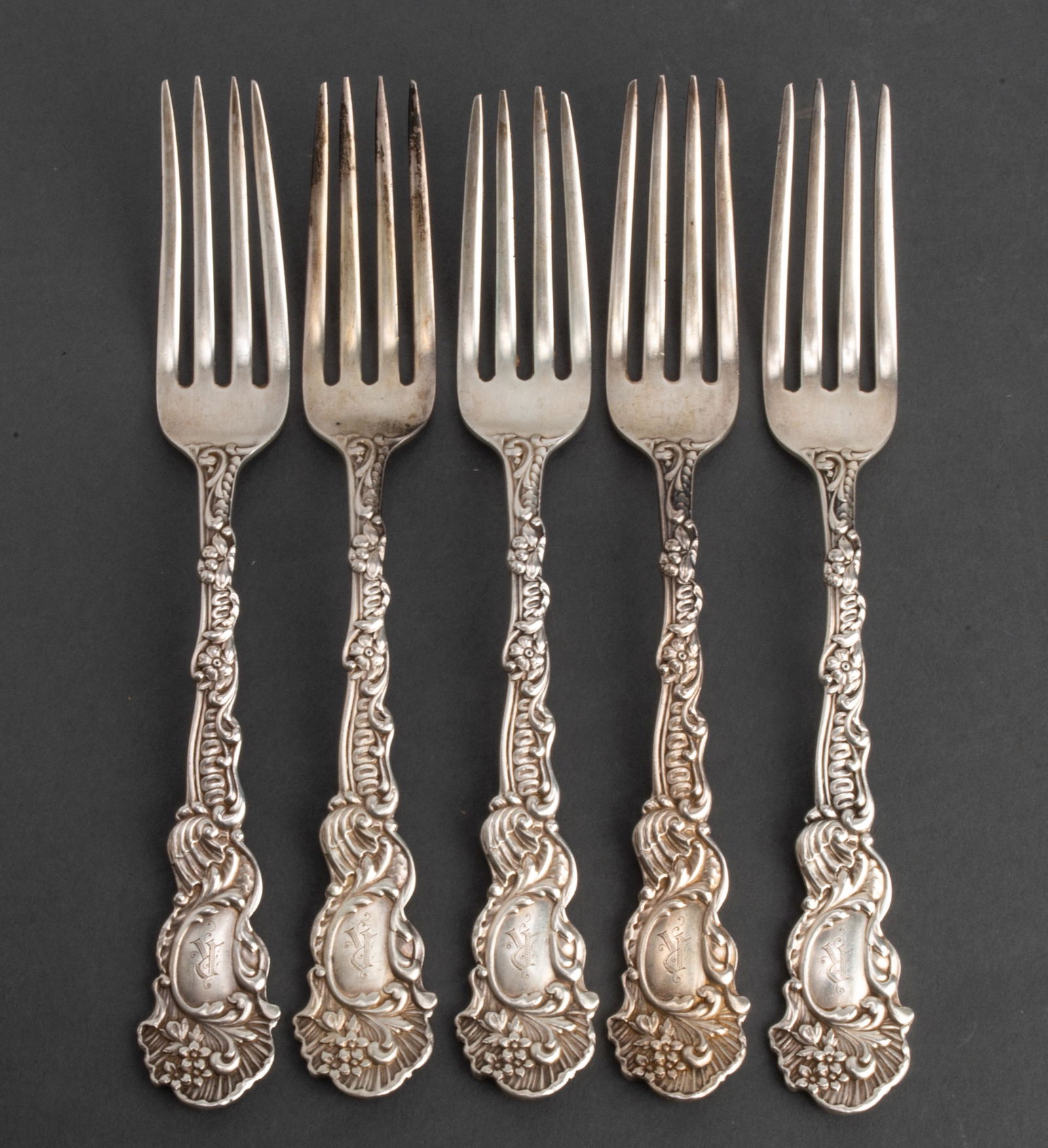 Gorham Sterling Marie Antoinette Pattern Forks, 5 (1 of 4)