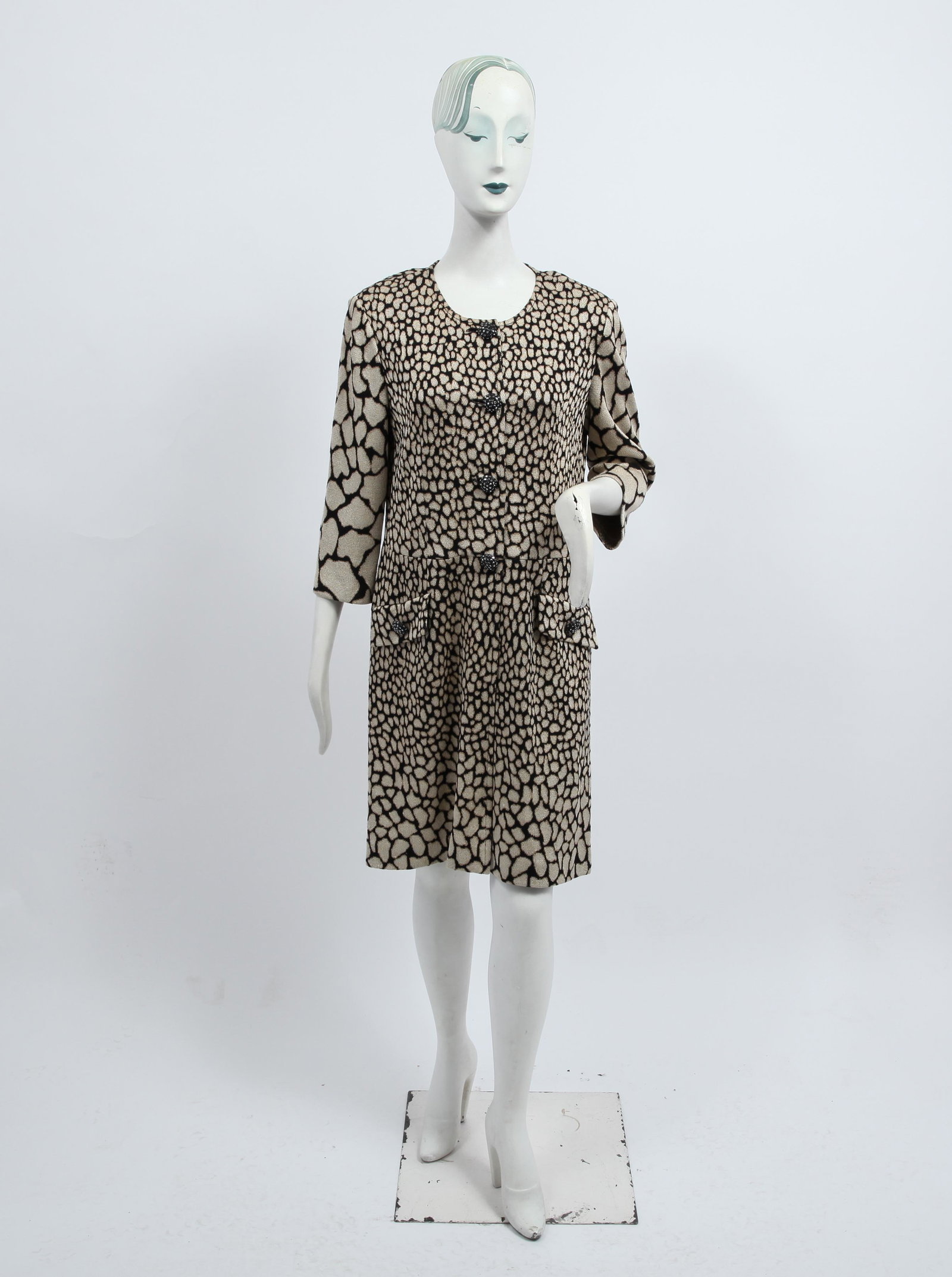 St. John Giraffe Print Dress (1 of 6)
