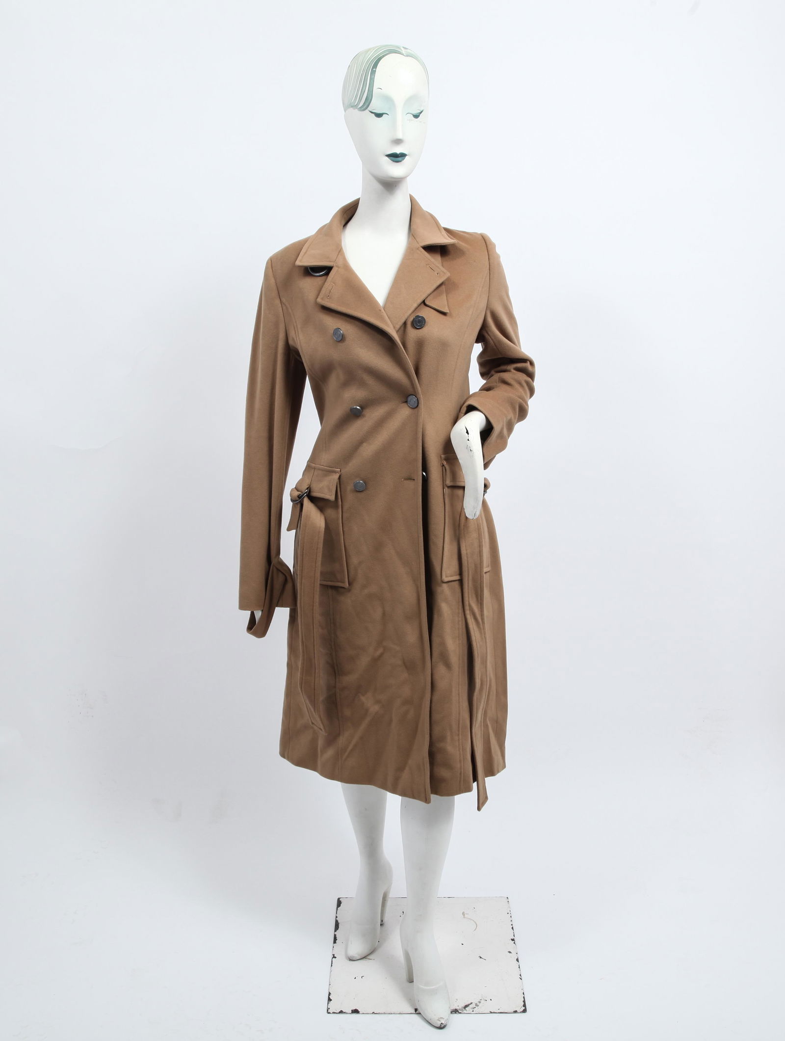 Valentino Tan Wool Double Breasted Overcoat (1 of 5)