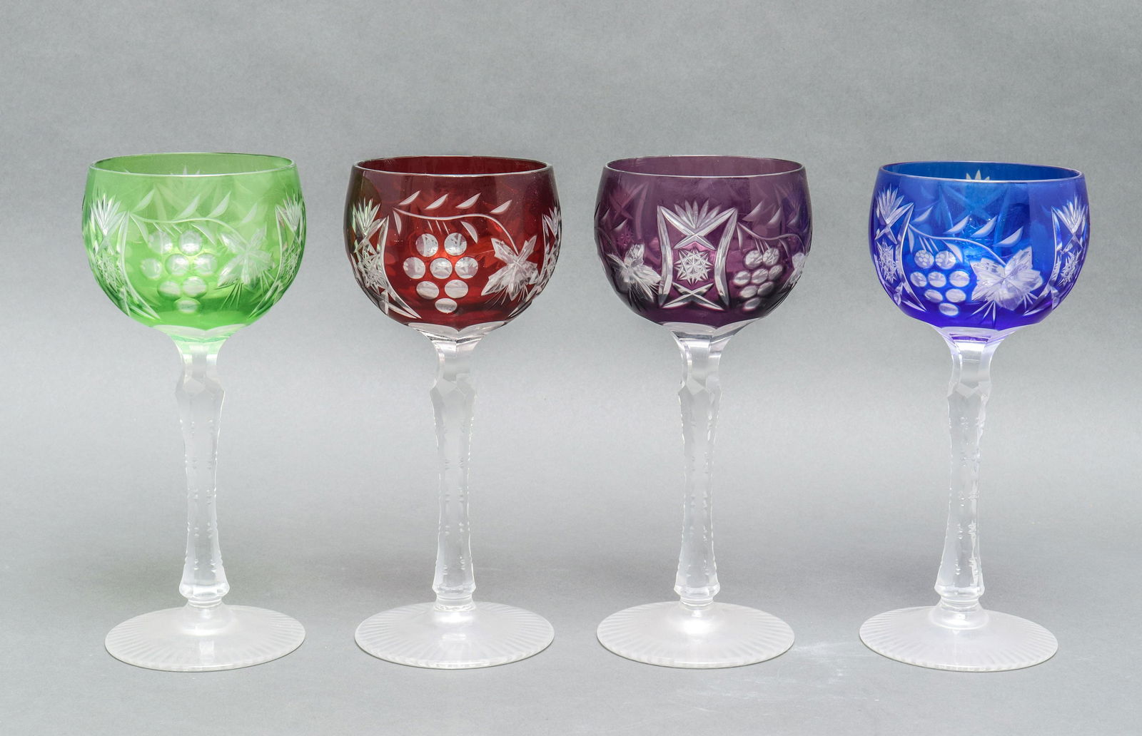 Bohemian Glass Cut Glass Stemware, 4 (1 of 4)