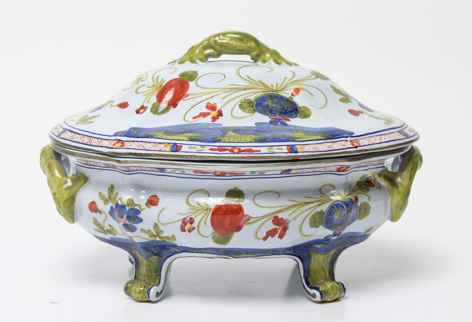 Italian Glazed Terracotta Covered Tureen (1 of 5)