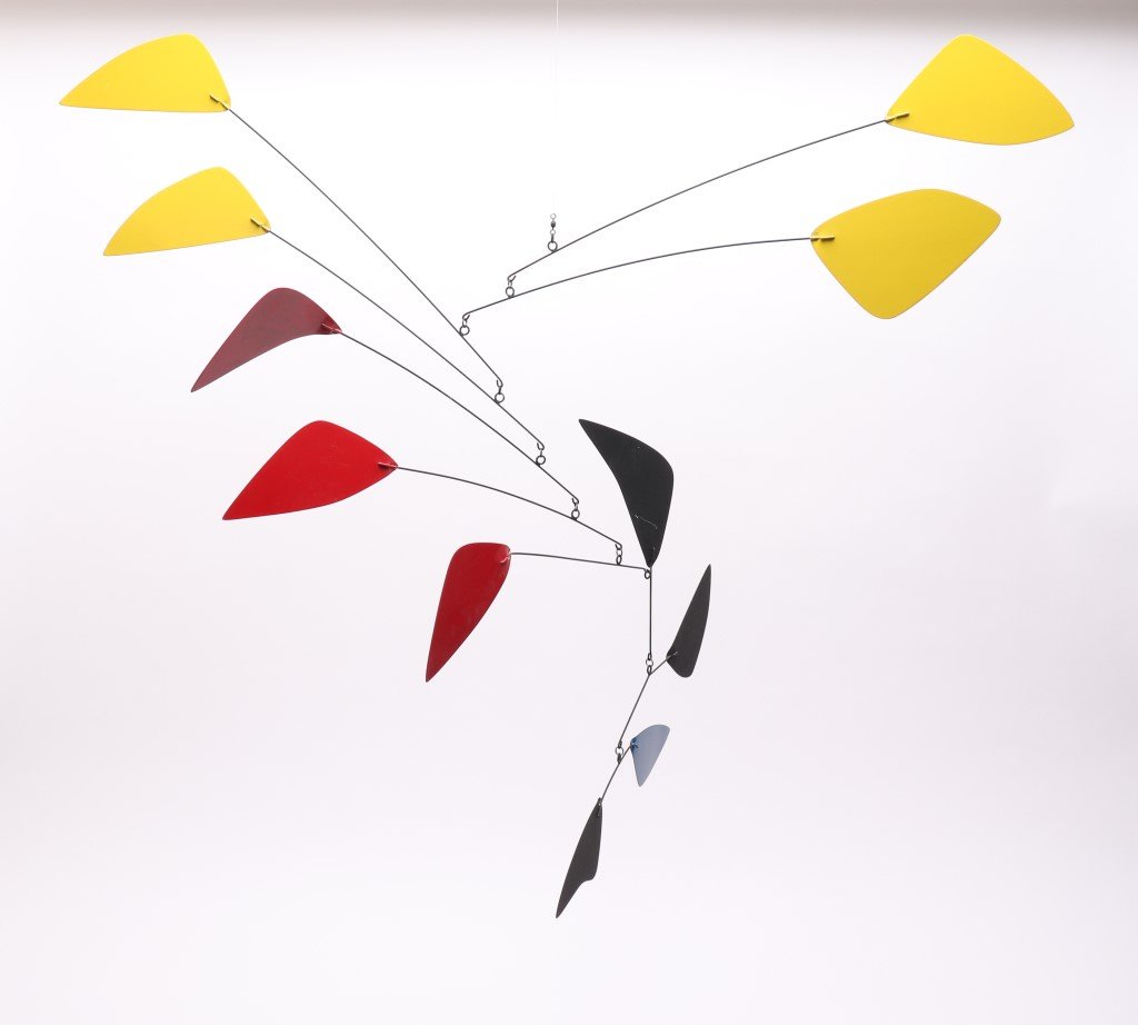 Mid-Century Style Kinetic Painted Pendant Mobile (1 of 3)