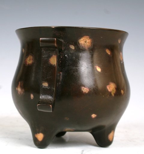 Bronze & Gold Fill Chinese Insense Burner 19c - 2