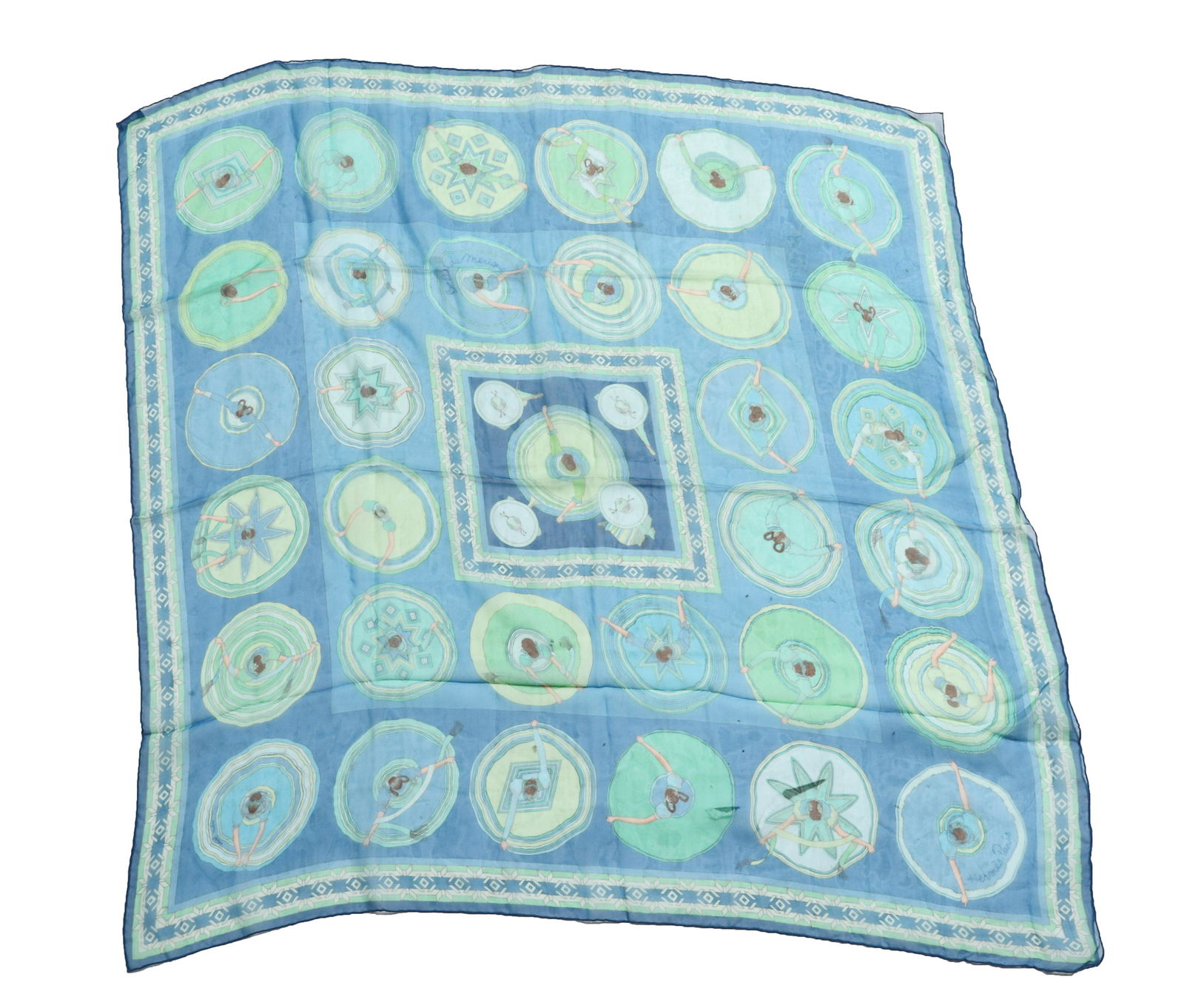 Hermes "Belles du Mexiques" Sheer Silk Scarf (1 of 4)