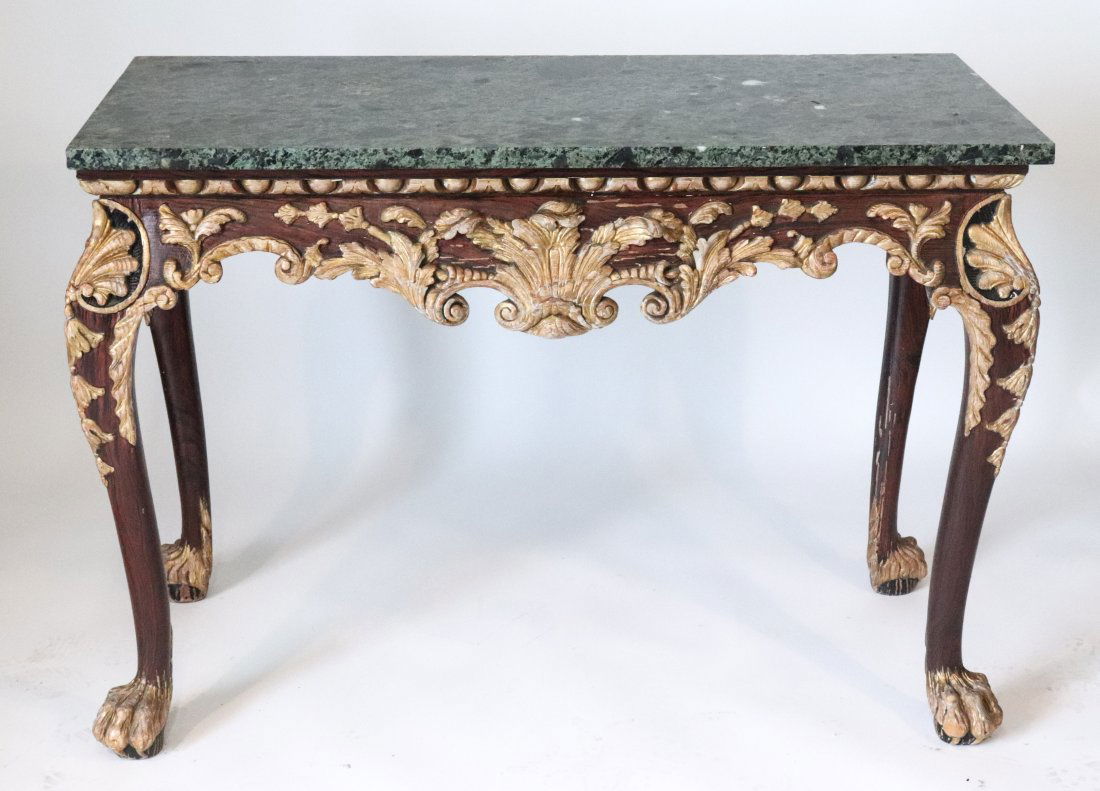 Georgian Manner Console Table with Marble Top (1 of 6)