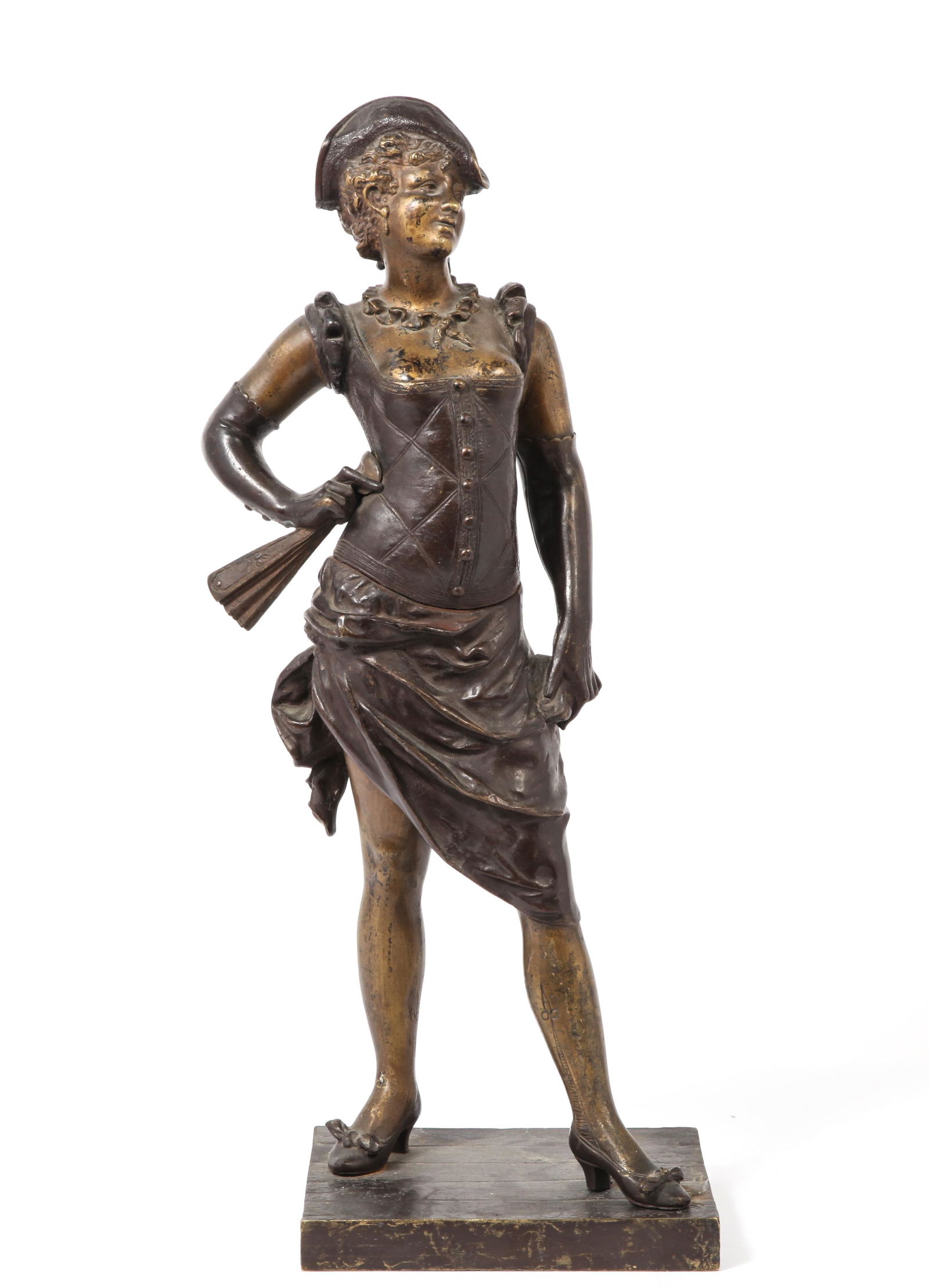 Bronze Sculpture of a Courtesan, 20th C. (1 of 9)