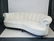 Art Deco Manner White Damask Upholstered Sofa - 2