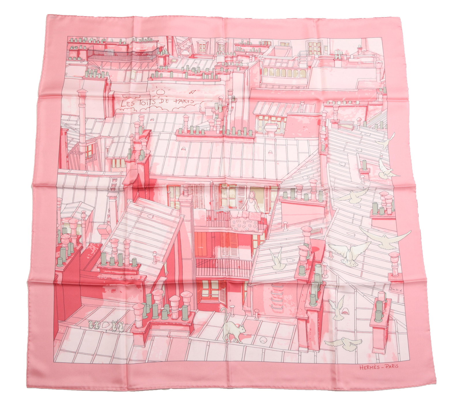 Hermes "Les Toits de Paris" Silk Scarf (1 of 7)