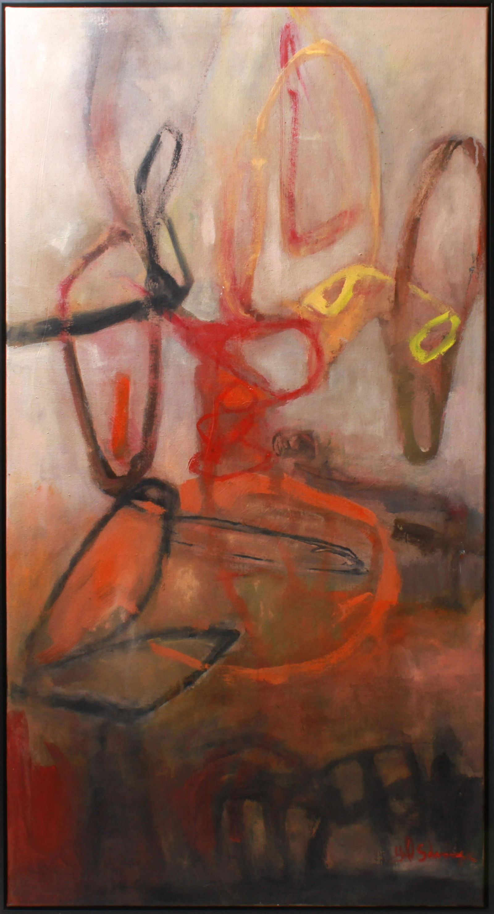 Hal Schwarze "Abstract" Oil on Canvas (1 of 9)