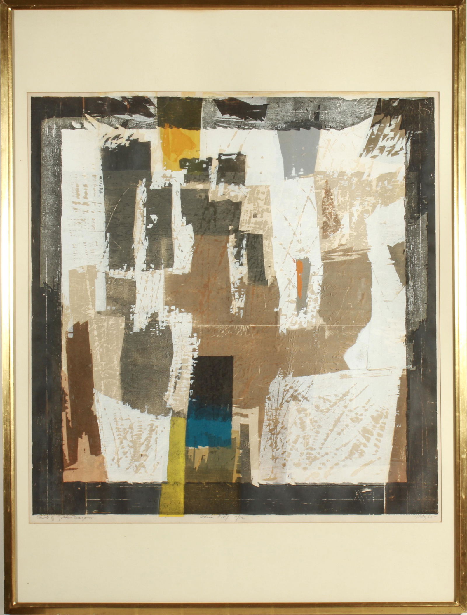 Seong Moy "Court of Golden Dragon" Woodcut (1 of 10)