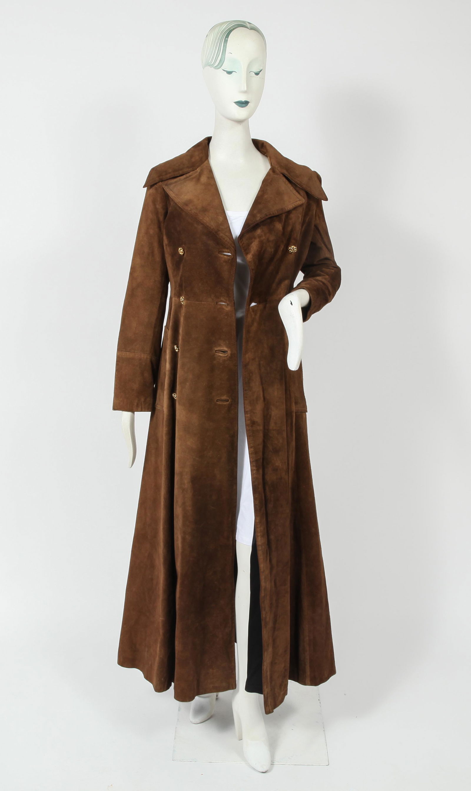 Joan Kavanaugh Austria Vintage Leather Suede Coat (1 of 7)