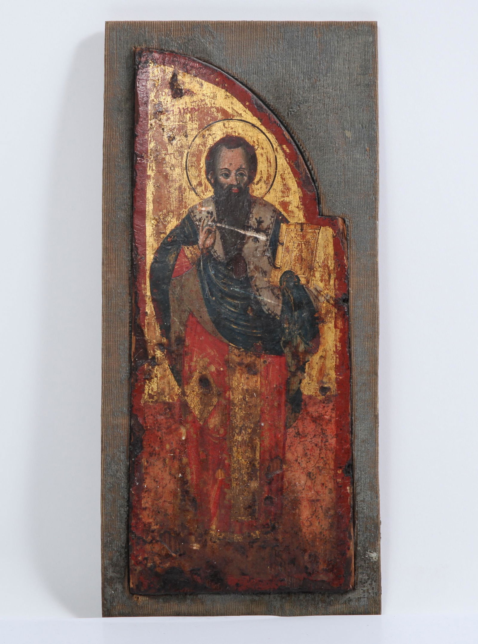 Russian Parcel Gilt & Polychrome Icon on Panel (1 of 3)