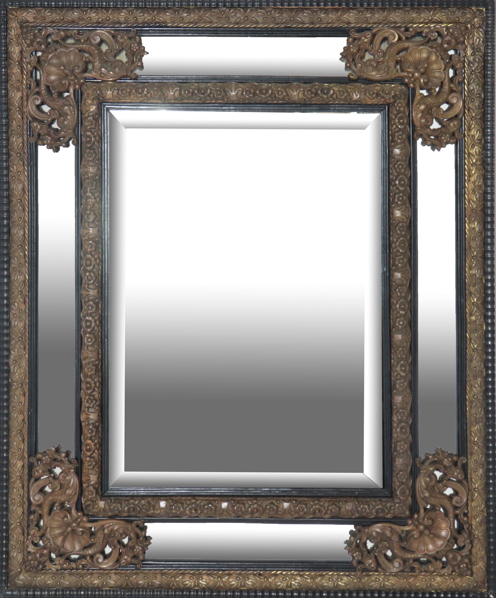 Baroque Style Repousse Framed Mirror (1 of 3)